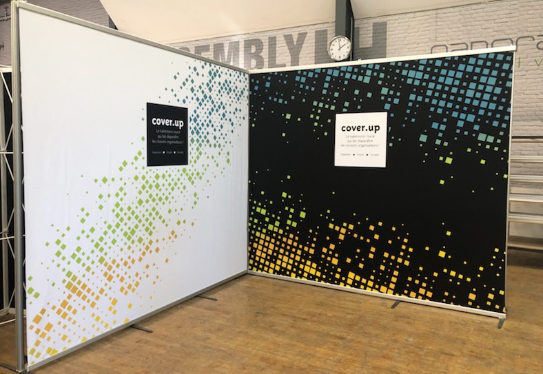 Cover up, le kakémono mural qui fait disparaître les cloisons organisateurs !
